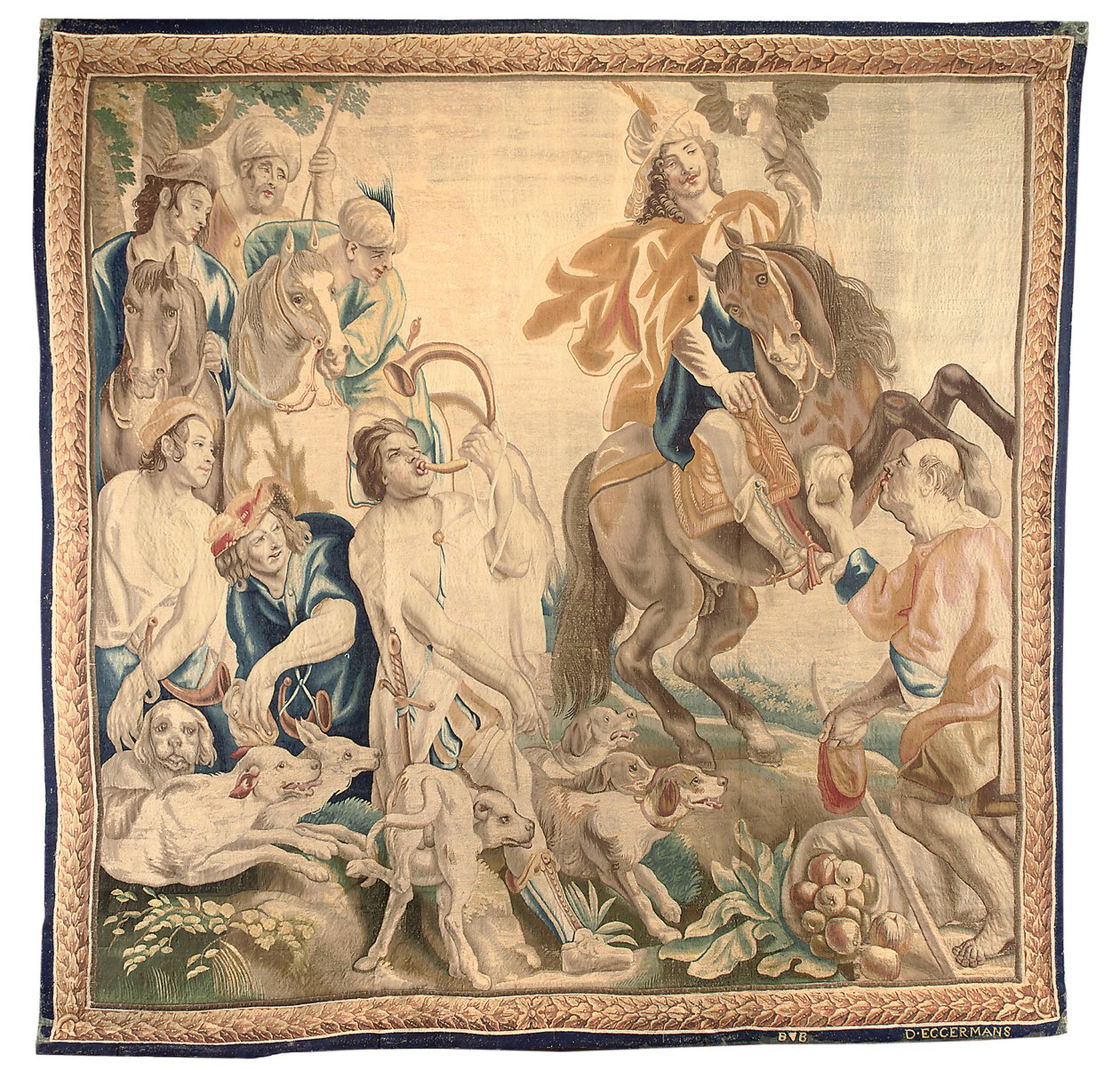 Bruselský gobelín ze sady šesti, cca 1650 (vlna a hedvábí) od Jean Le and Eggermans Daniel II Clerc