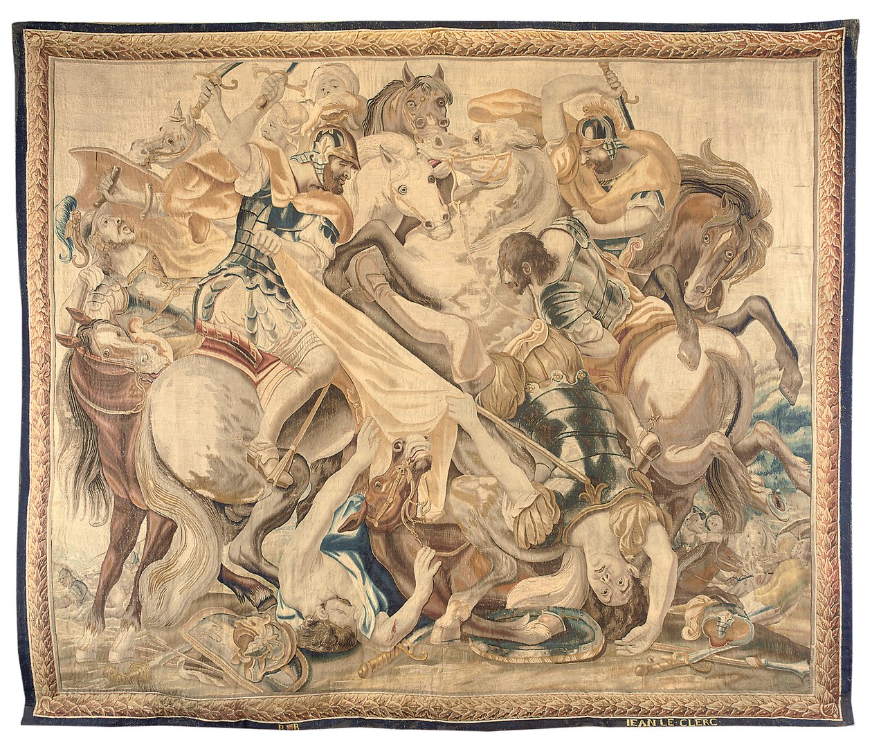 Bruselský gobelín ze sady šesti, cca 1650 (vlna a hedvábí) od Jean Le and Eggermans Daniel II Clerc