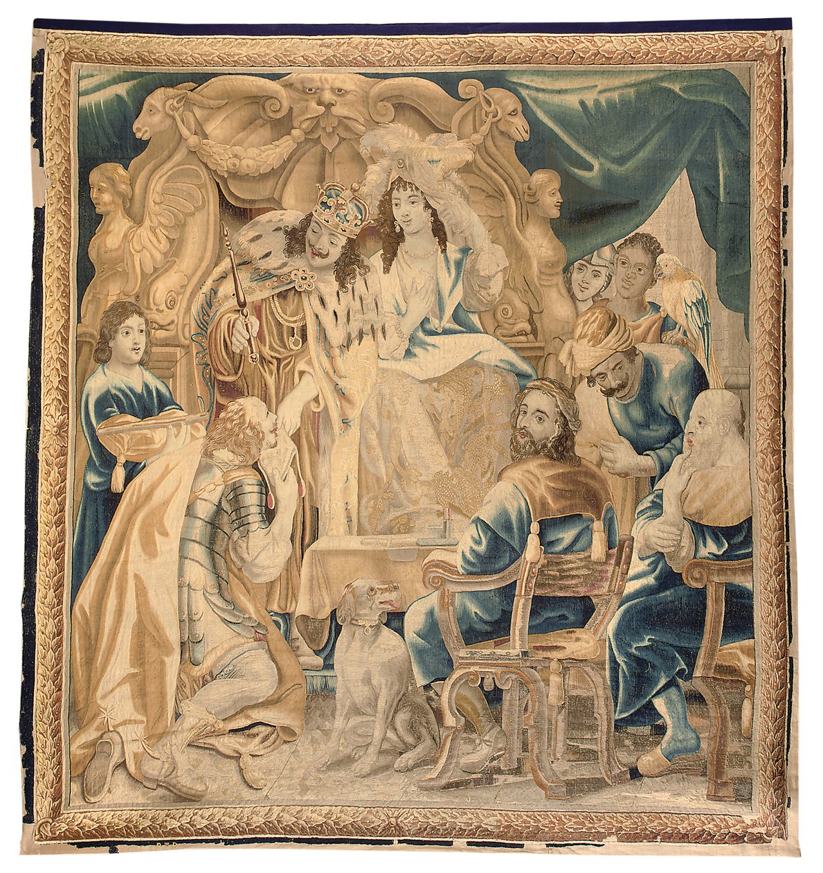 Bruselský gobelín ze sady šesti, cca 1650 (vlna a hedvábí) od Jean Le and Eggermans Daniel II Clerc