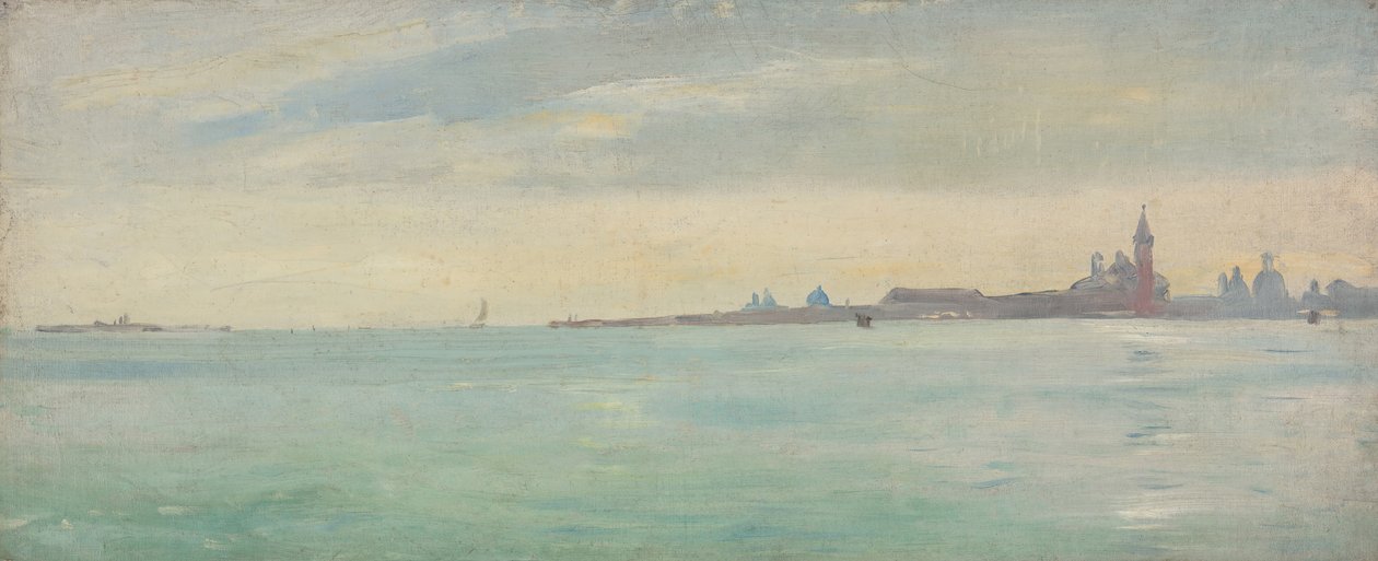 Benátky při pohledu z veřejné zahrady, 1873. od Jean Lecomte du Nouy