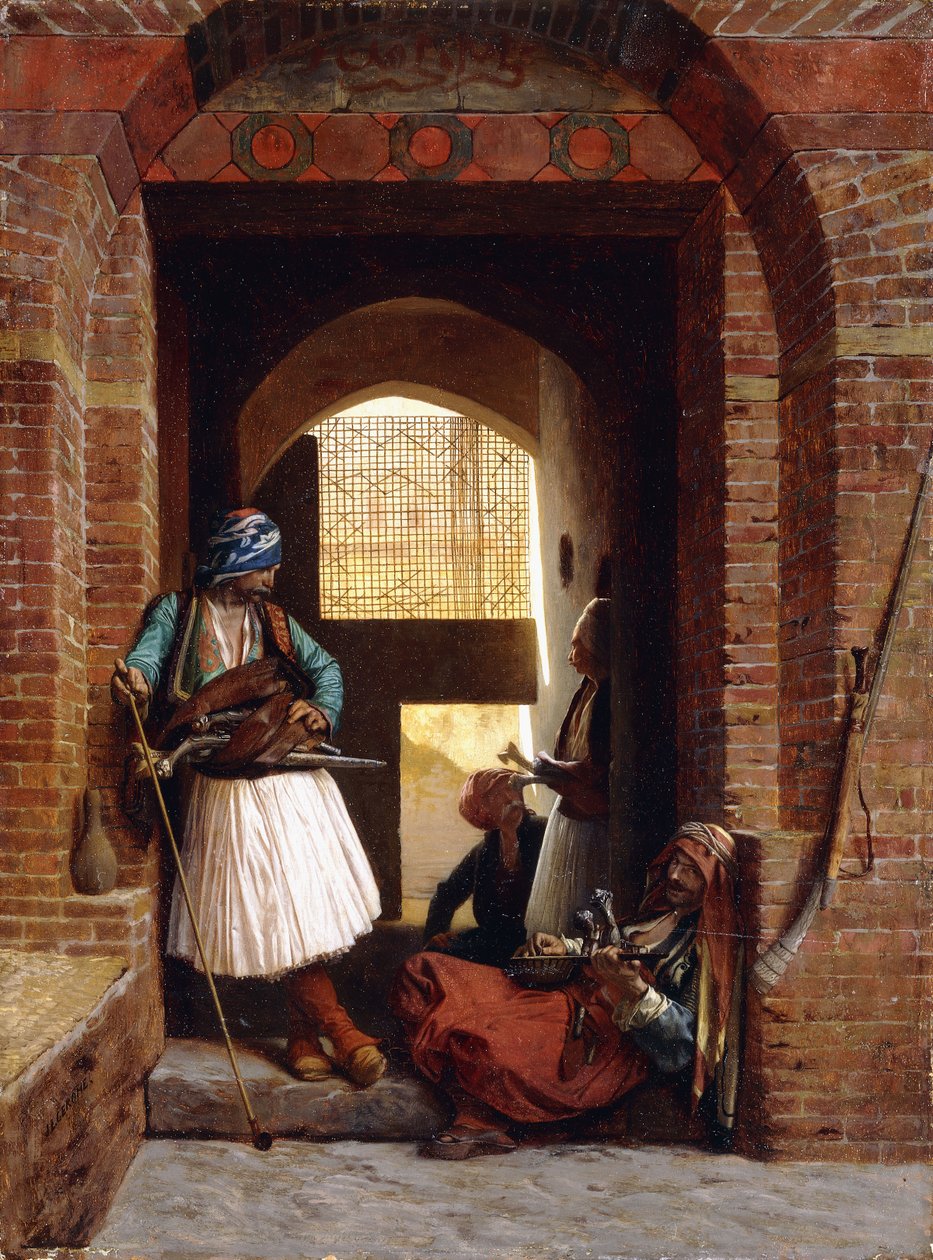 Arnaut bodyguardi v Káhiře, 1861 od Jean Leon Gerome