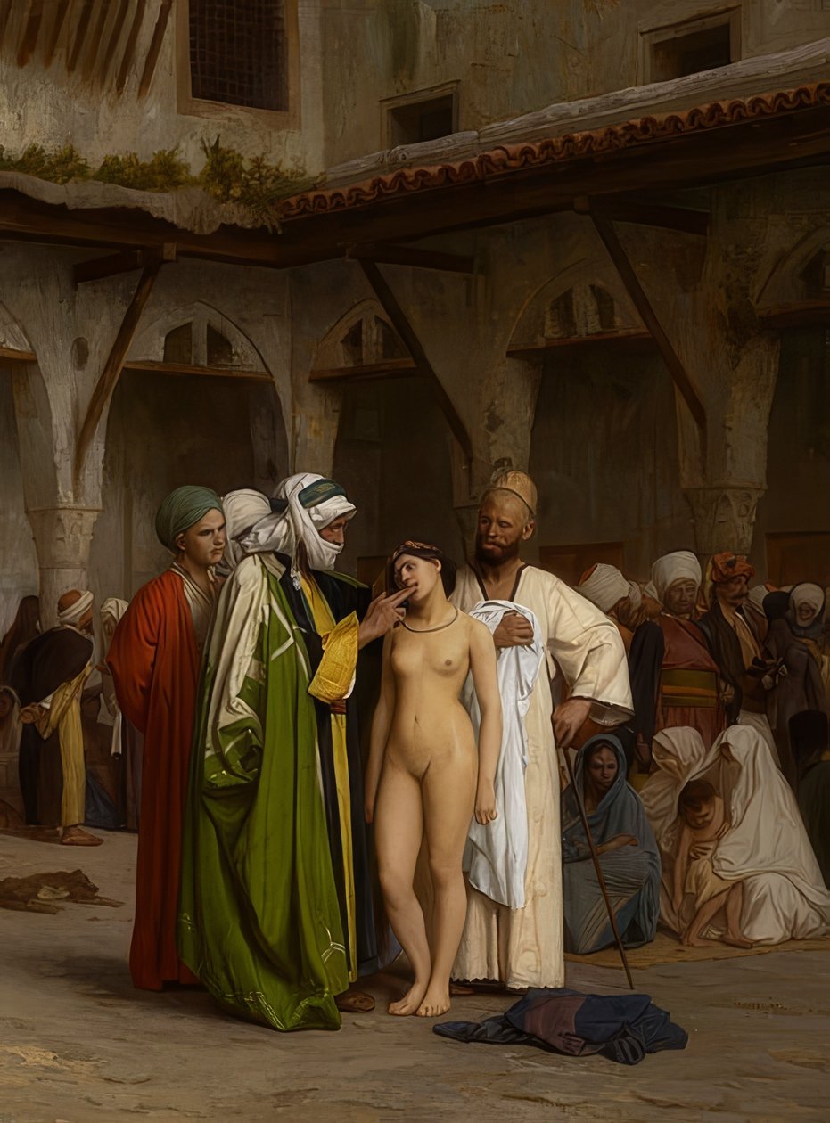 Trh s otroky. Asi 1867 od Jean Leon Gerome
