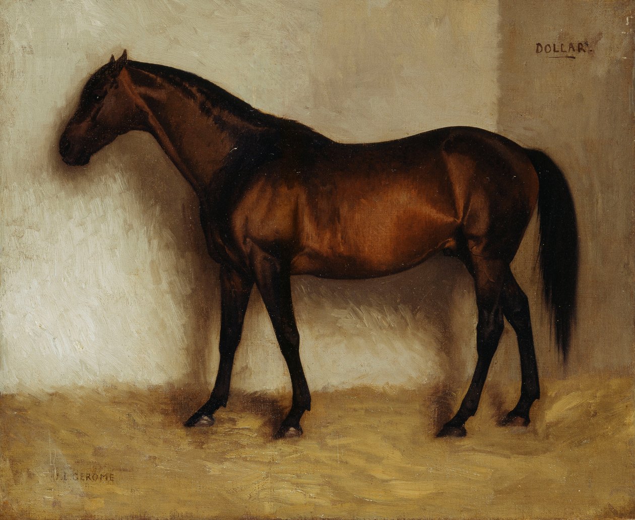 Dolar, lovec zátoky ve volné krabici, od Jean Leon Gerome