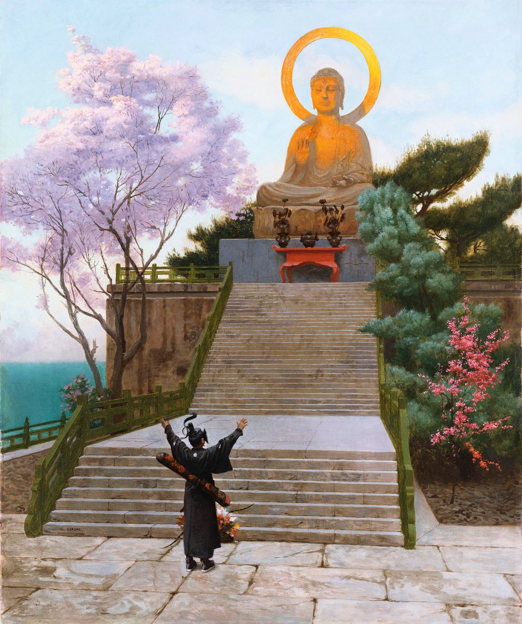 Japonci prosí o božství od Jean Leon Gerome