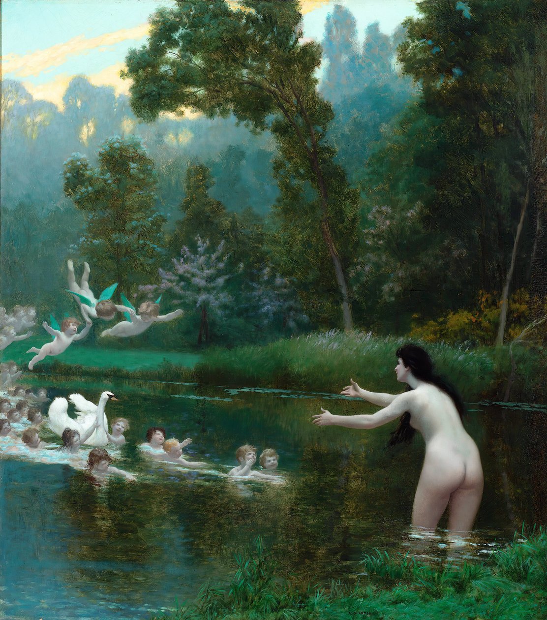 Leda a labuť od Jean Leon Gerome
