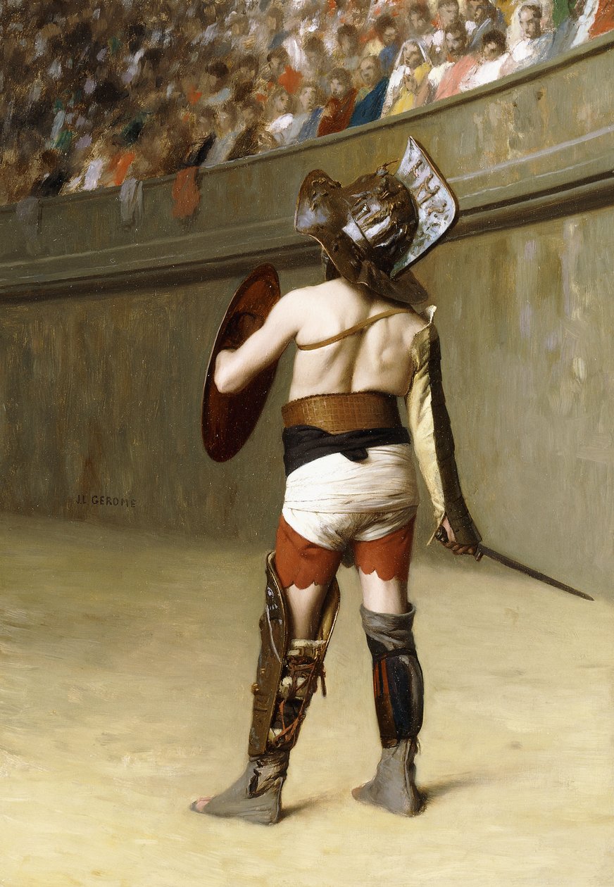 Mirmillon - Galský gladiátor, od Jean Leon Gerome