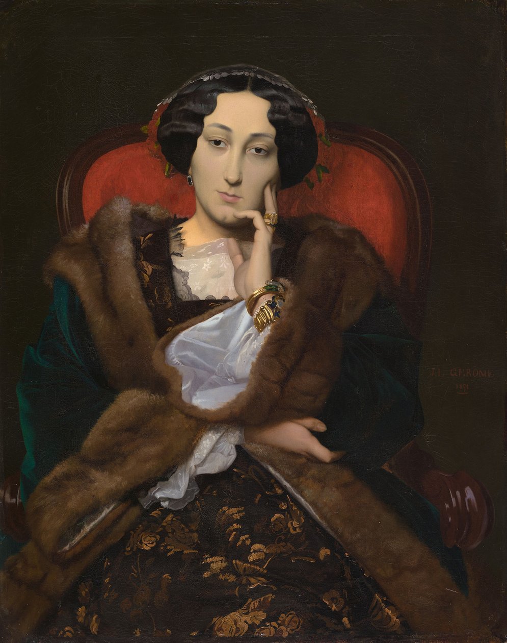 Portrét ženy od Jean Leon Gerome