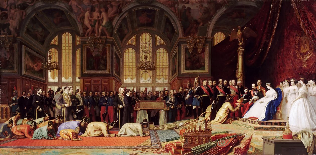 Přijetí velvyslanců Siamu Napoleonem III v paláci Fontainebleau 27. června 1861 od Jean Leon Gerome