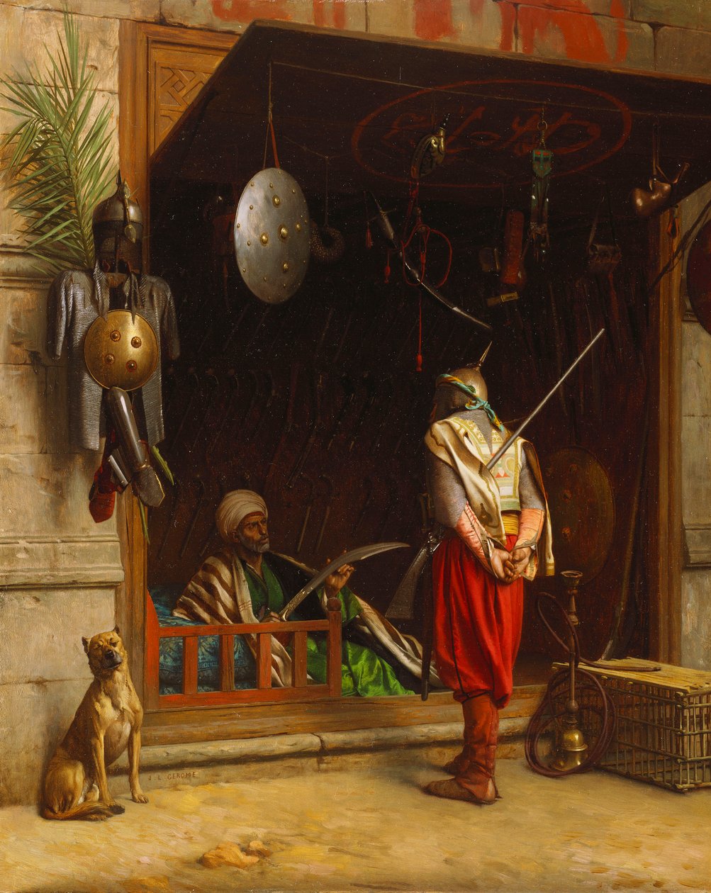 Trh se zbraněmi v Káhiře od Jean Leon Gerome