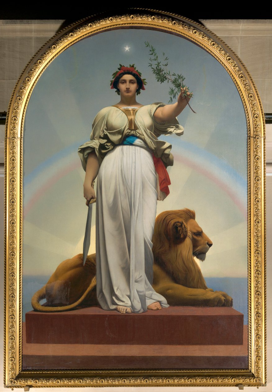 Republika od Geroma Jeana Leona (1824 - 1904) (alegorie - 1848); Radnice Lilas od Jean Leon Gerome