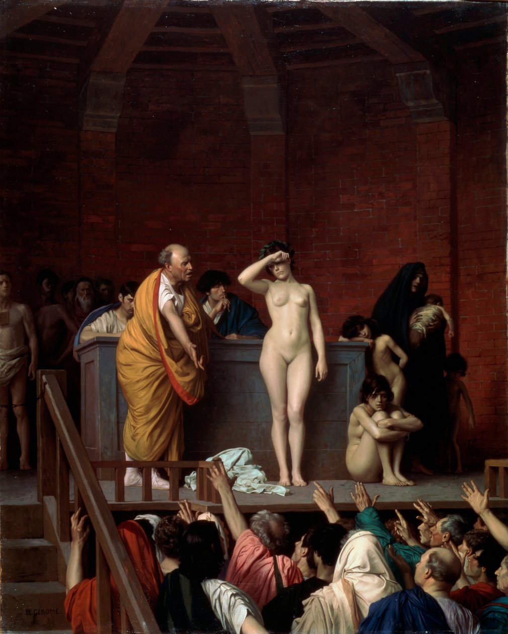 Trh s otroky v Římě, c1883-c1884 od Jean Leon Gerome