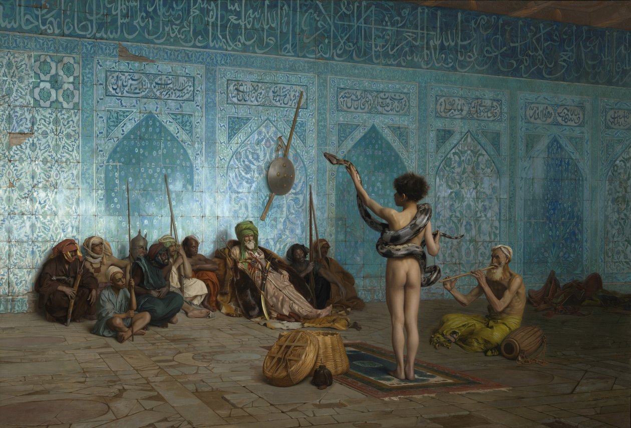 Zaklínač hadů, kolem roku 1879 od Jean Leon Gerome