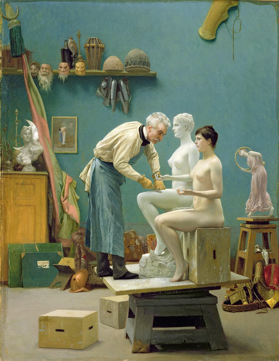 Práce v mramoru nebo umělec sochařský Tanagra od Jean Leon Gerome