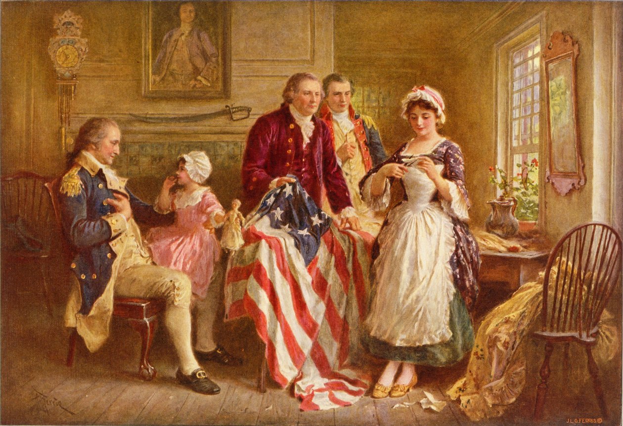 Betsy Ross 1777 od Jean Leon Gerome Ferris