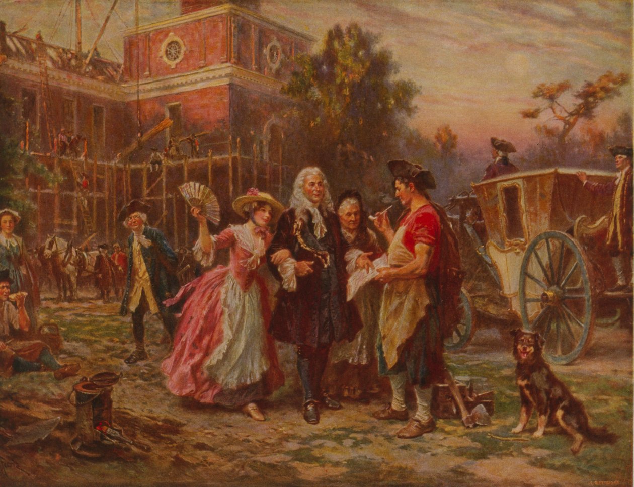 Stavba kolébky svobody, kolem roku 1930 od Jean Leon Gerome Ferris