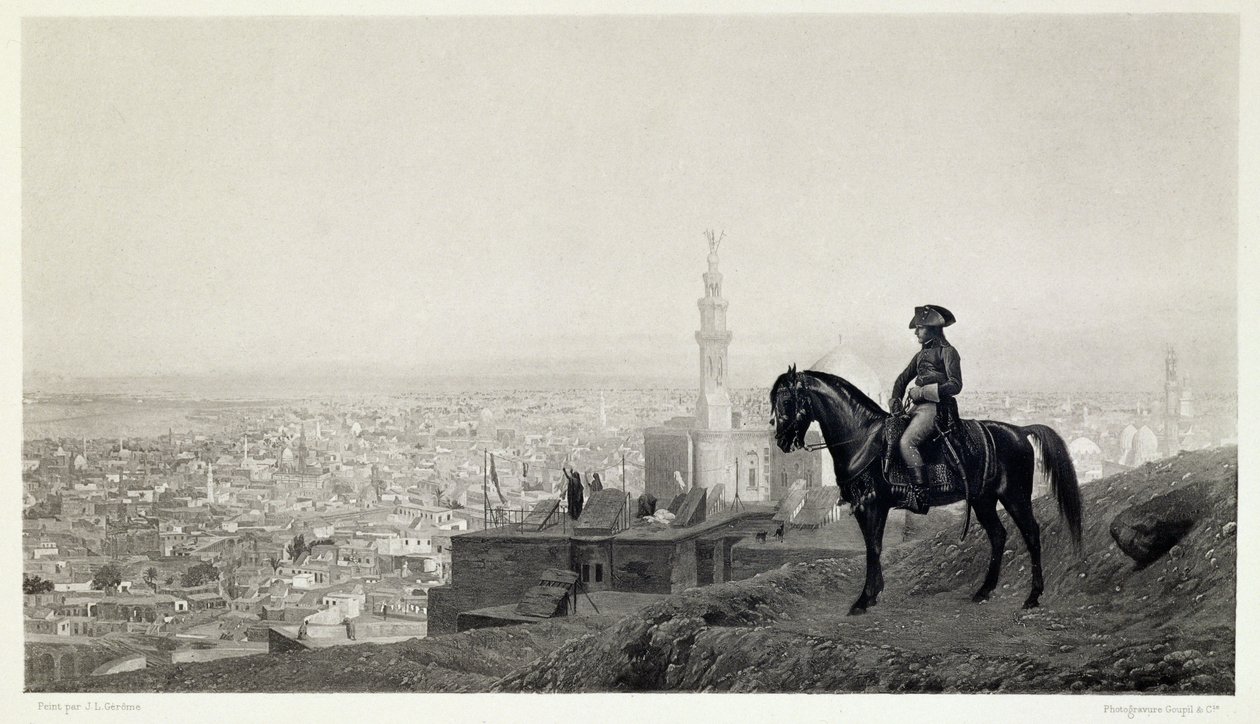 Generál Bonaparte v Káhiře, ze sbírky děl Jean-Leon Gerome ve 100 hlubotisků, 1881 (hlubotisk) od Jean Leon after Gerome
