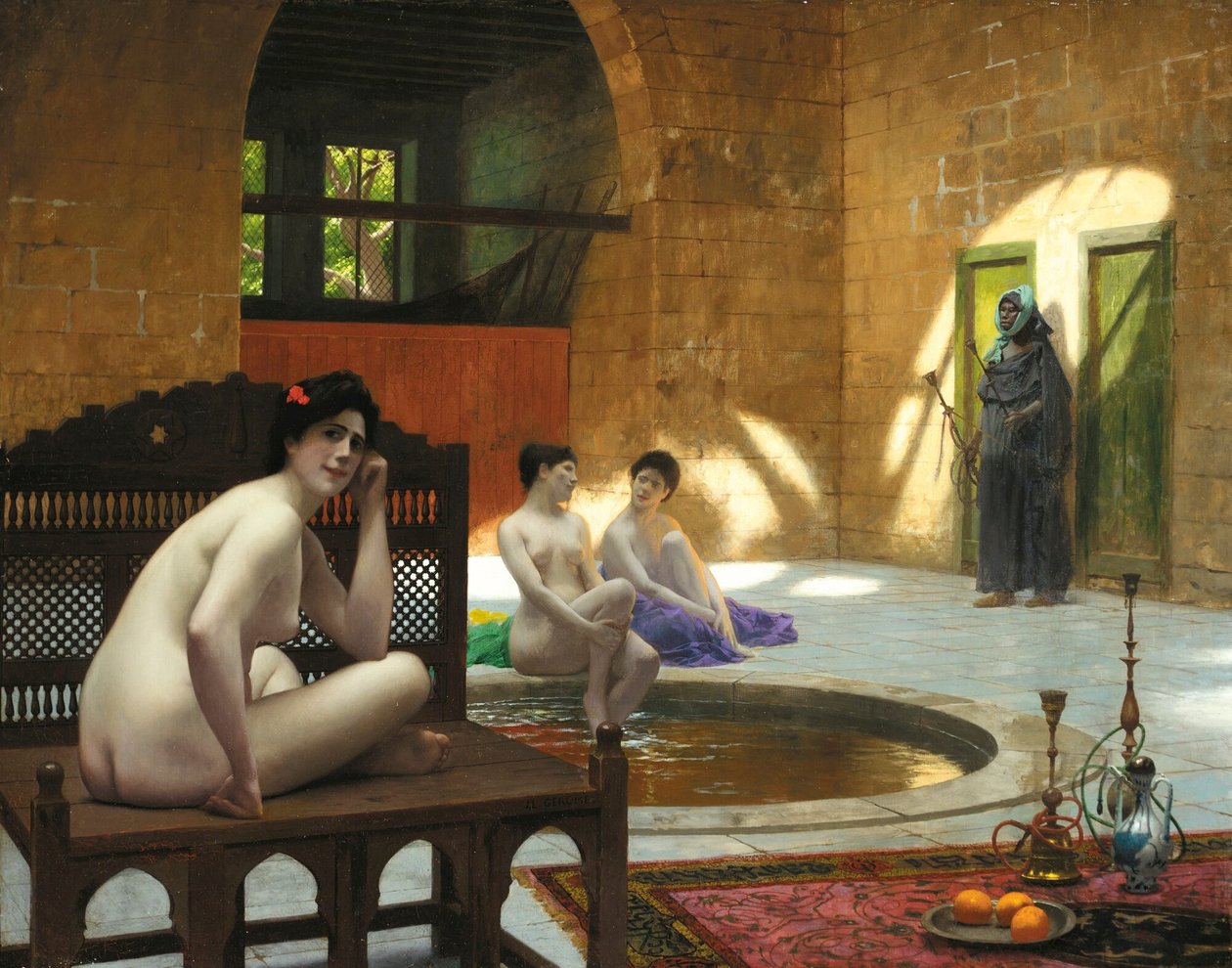 Ženy v lázních od Jean Leon Gerome