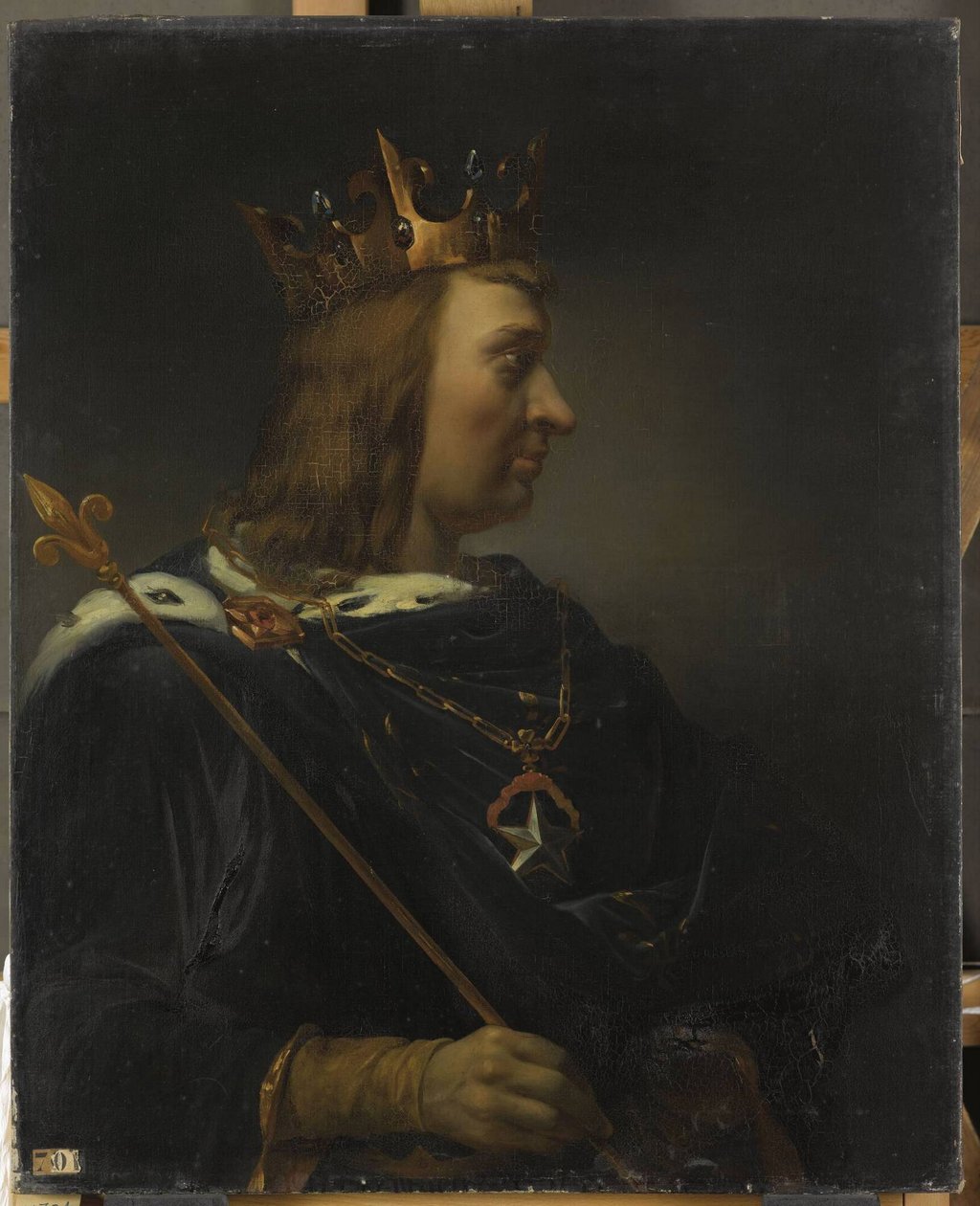 Francouzština:  Jan II., zvaný Dobrý, francouzský král (1319-1364) od Jean Leonard Lugardon
