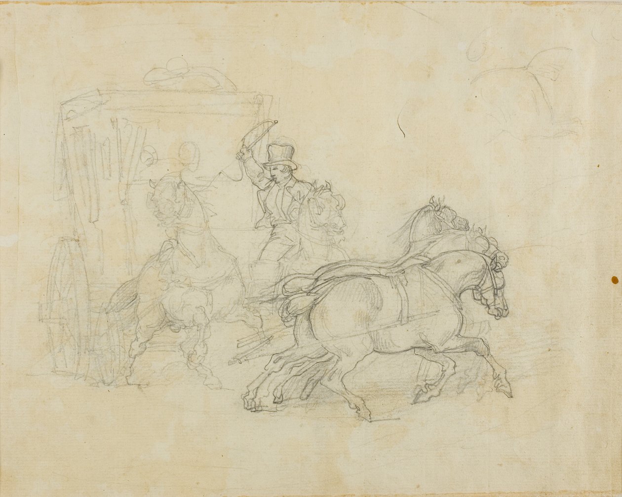 Dostavník tažený pěti koňmi od Jean Louis André Théodore Géricault