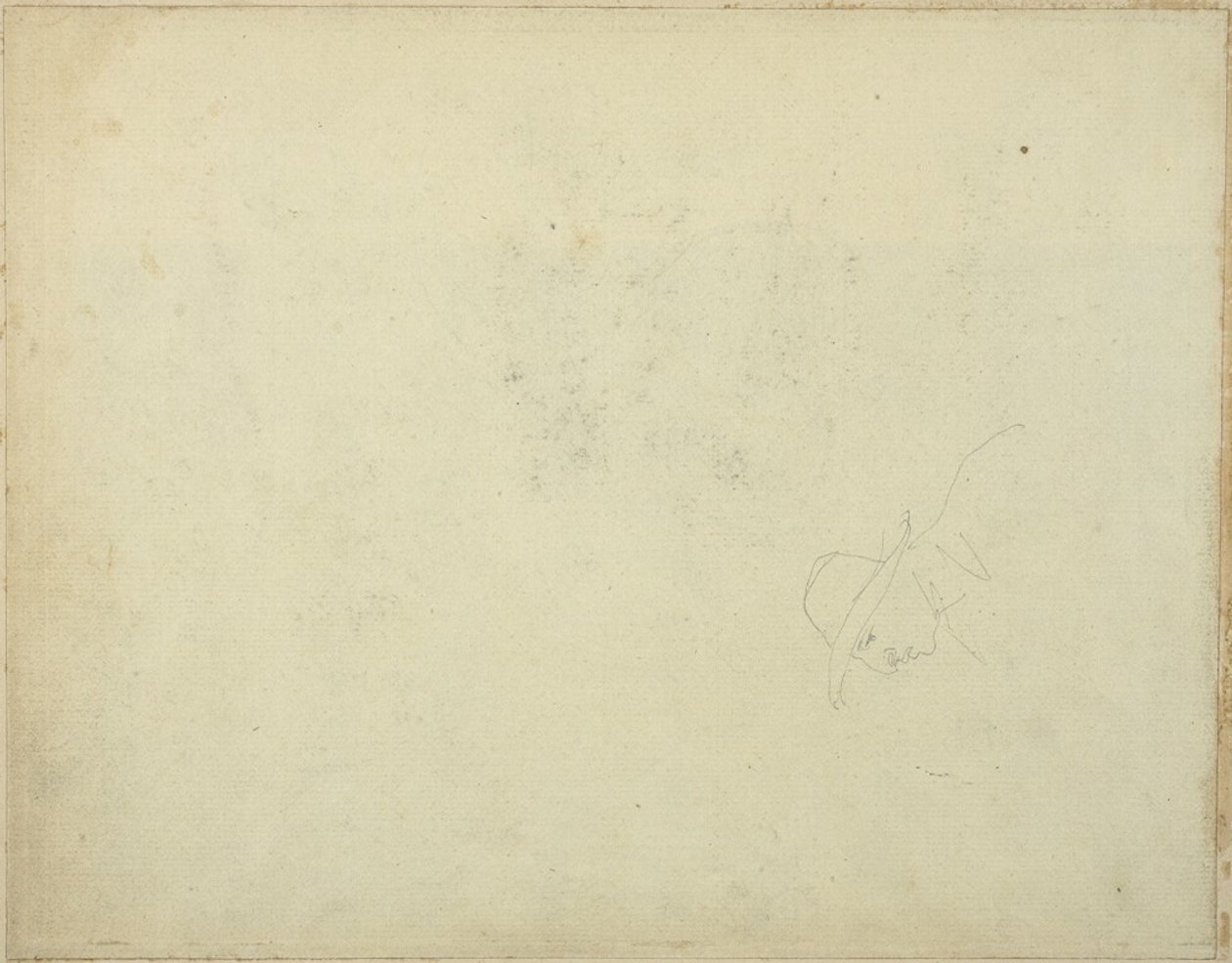 Karikatura muže s kloboukem se širokou krempou od Jean Louis André Théodore Géricault