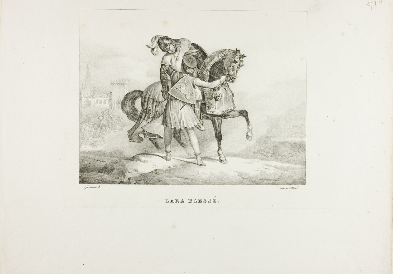 Zraněná Lara od Jean Louis André Théodore Géricault