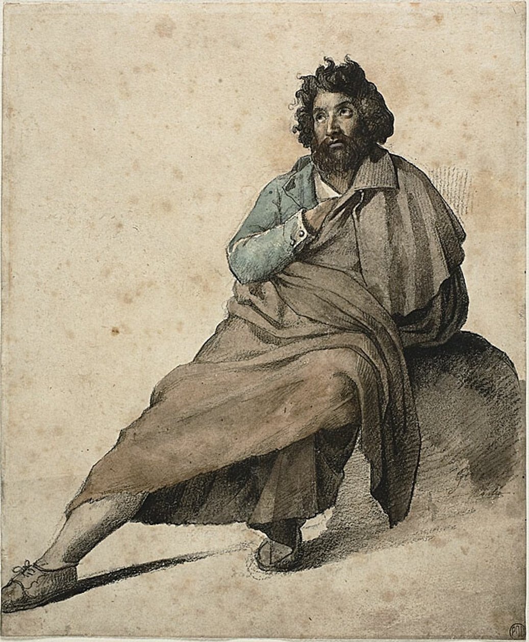 Sedící italský rolník od Jean Louis André Théodore Géricault