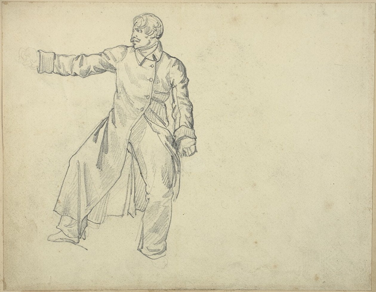 Studie dělostřelce od Jean Louis André Théodore Géricault