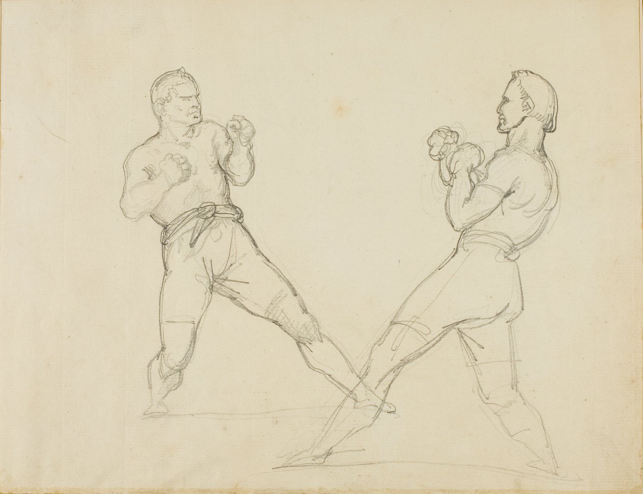 Dva boxeři při zápase od Jean Louis André Théodore Géricault