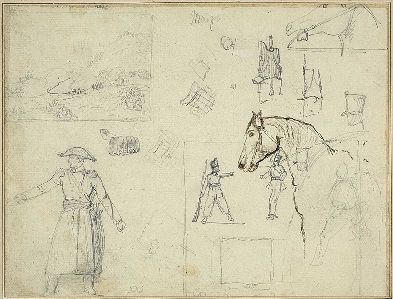 Různé studie od Jean Louis André Théodore Géricault