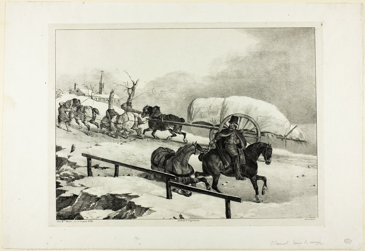 Vůz stoupající do svahu od Jean Louis André Théodore Géricault