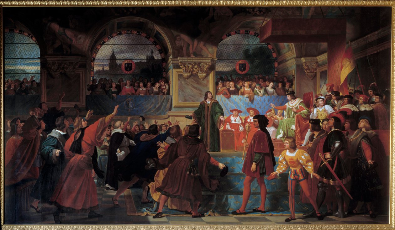 Král Ludvík XII. prohlásil dne 14. května 1506 generálnímu státu Tours otcem lidu. Tento titul mu byl udělen proto, že snížil velikost, daň placenou prostými občany. Obraz Jean Louis Bezard (1799-1861) od Jean Louis Bezard