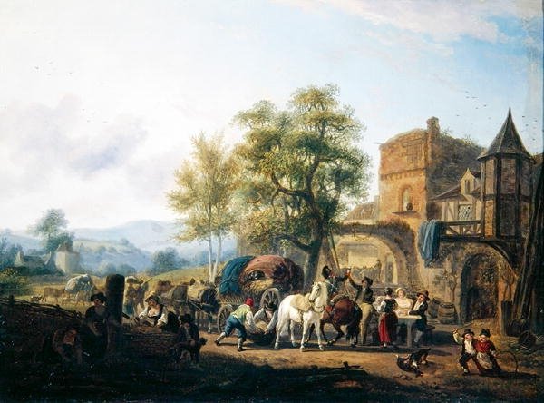 Odpočinek před hostincem od Jean Louis De Marne