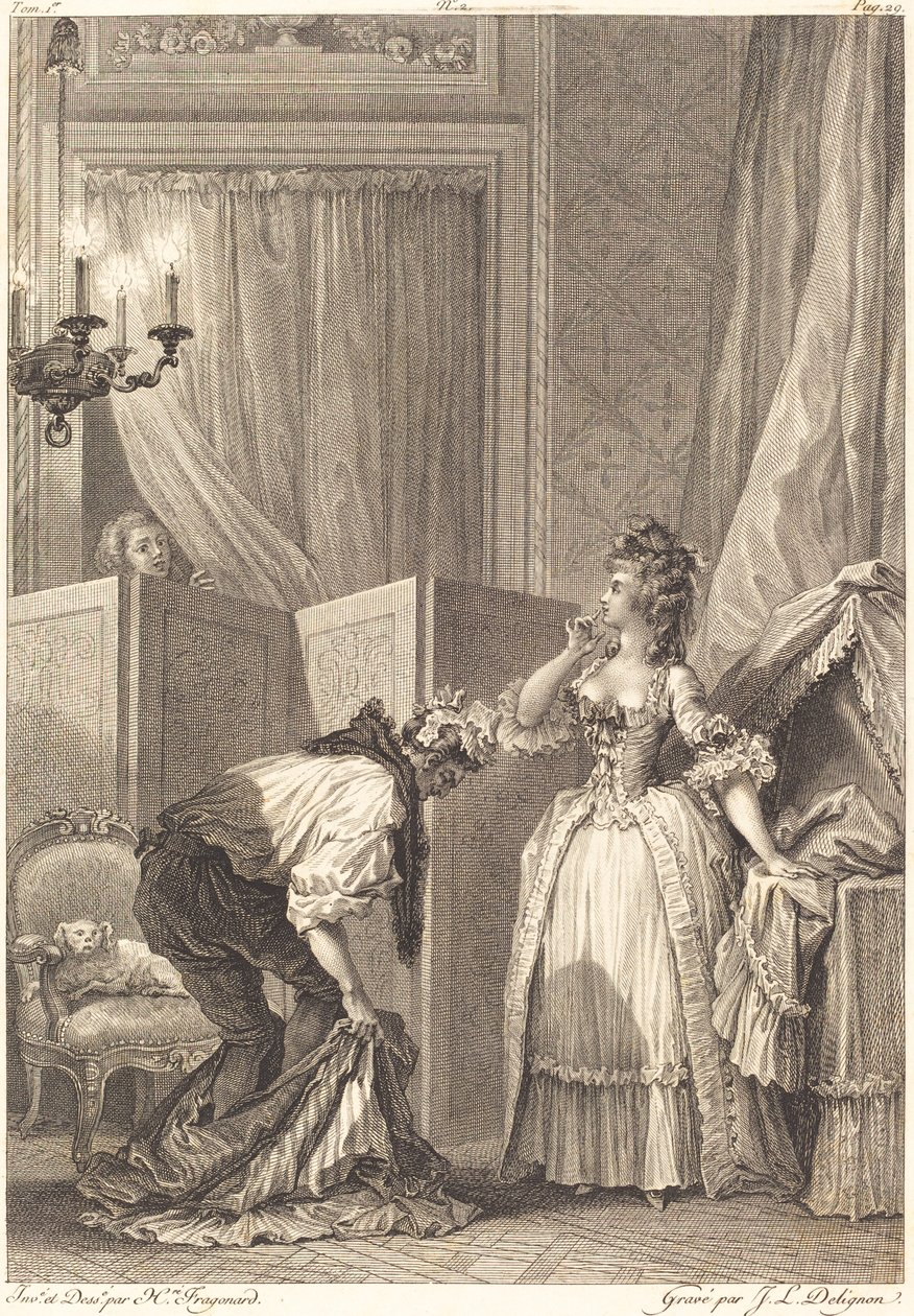 The Beaten and Content Paroháč od Jean Louis Delignon and Antoine Jean Duclos after Jean Honoré Fragonard