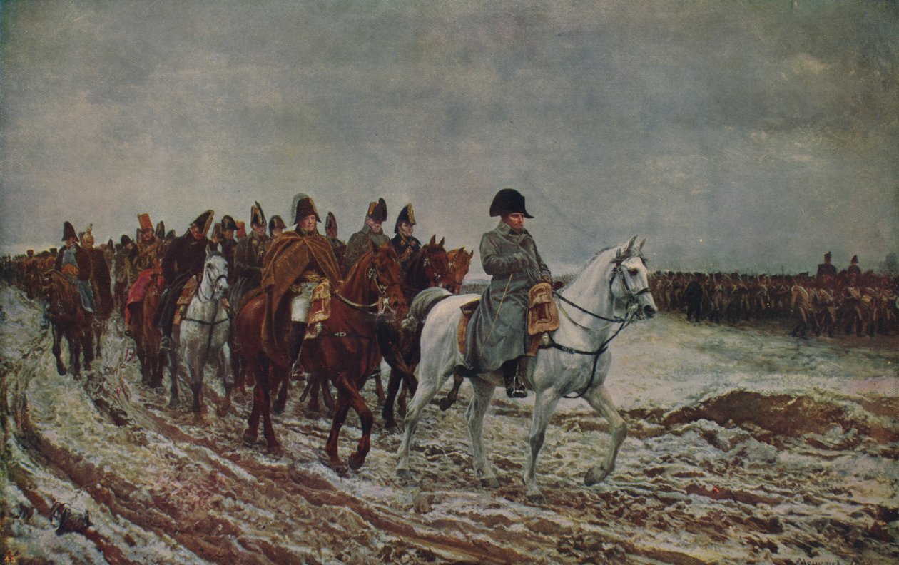 Napoleon během francouzského tažení 1814, 1864, c1915 od Jean Louis Ernest Meissonier