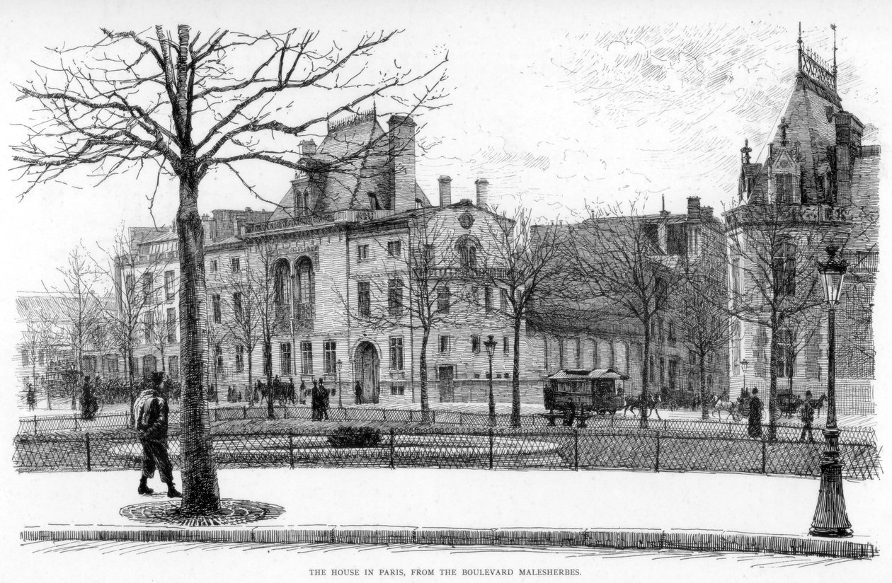 Dům v Paříži, z Boulevard Malesherbes, c1880-1882. od Jean Louis Ernest Meissonier