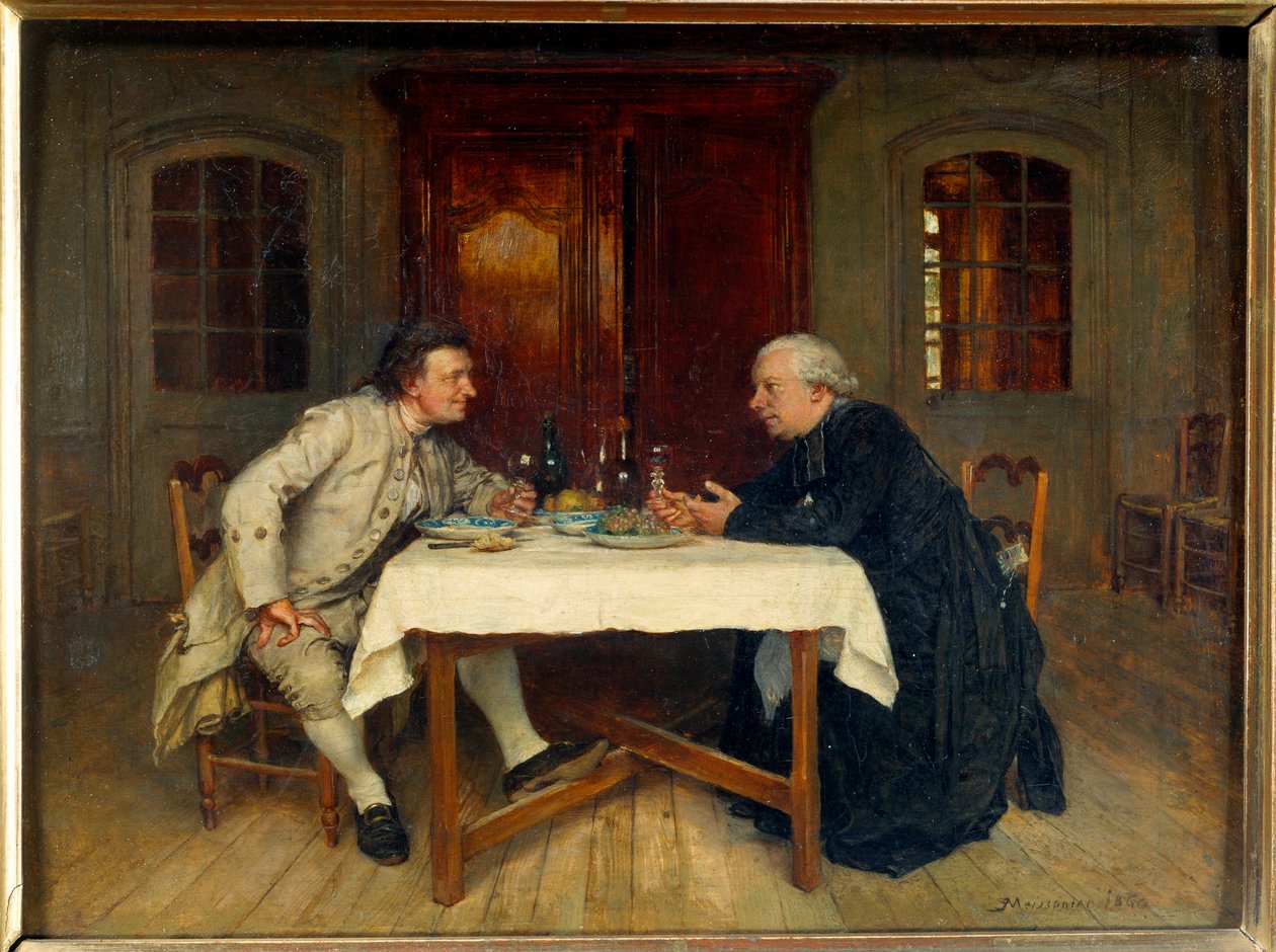 Léčivé víno. Obraz Ernesta Meissoniera (1815 - 1891) od Jean Louis Ernest Meissonier