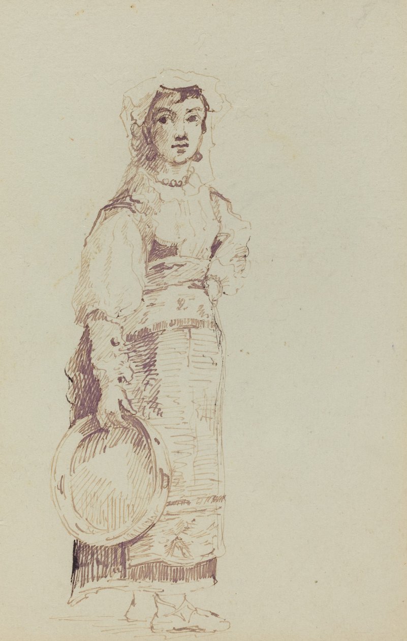 Žena s tamburínou (verze) od Jean Louis Ernest Meissonier