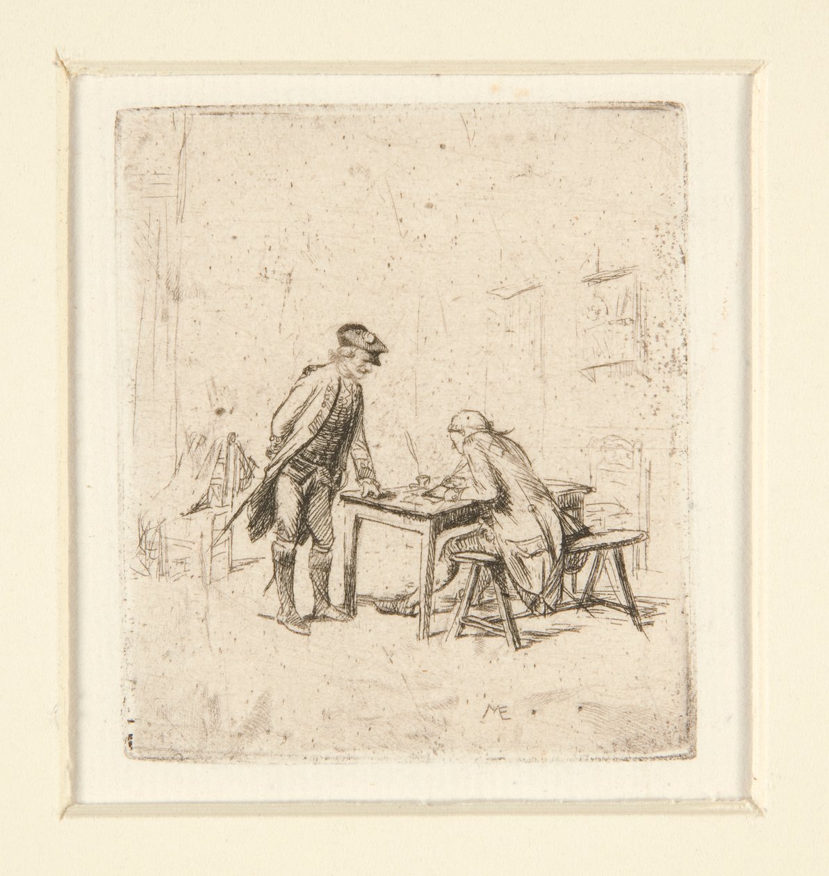 a Zpráva b Harlekýn od Jean Louis Ernest Meissonier