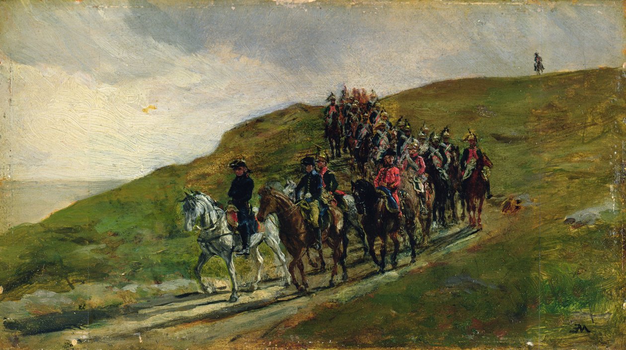 Předsunutá garda armády (olej na panelu) od Jean Louis Ernest Meissonnier