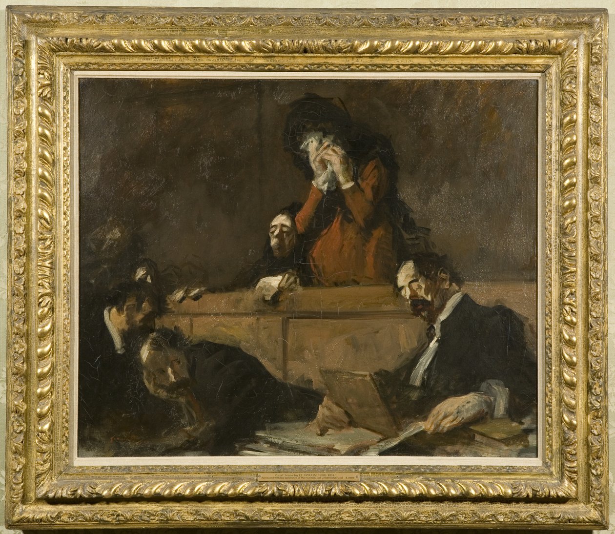 A Court Scene (Scenes des Tribunaux) 1909 (olej na plátně) od Jean Louis Forain