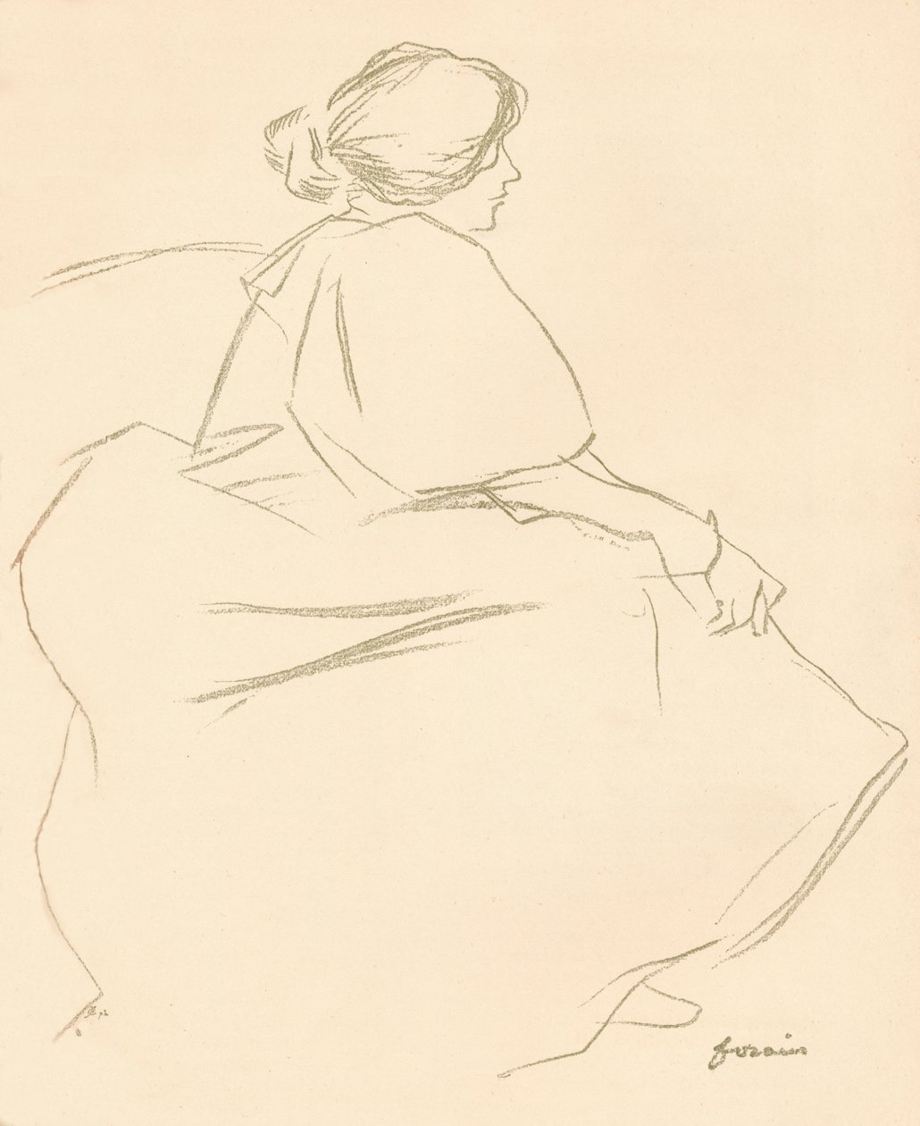 A Study In Crayon, c1872-1898, 1898 od Jean Louis Forain