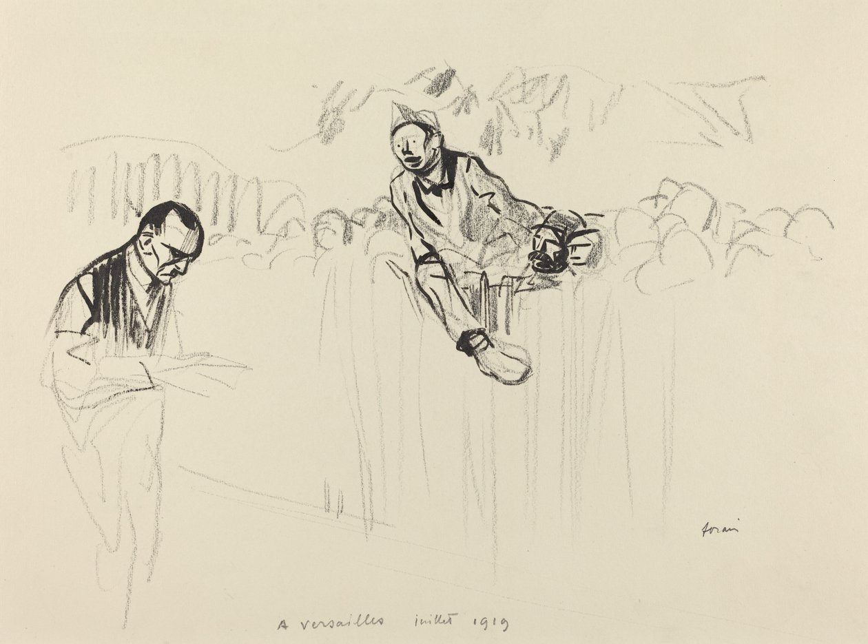 Ve Versailles července 1919, pravděpodobně 1919. od Jean Louis Forain
