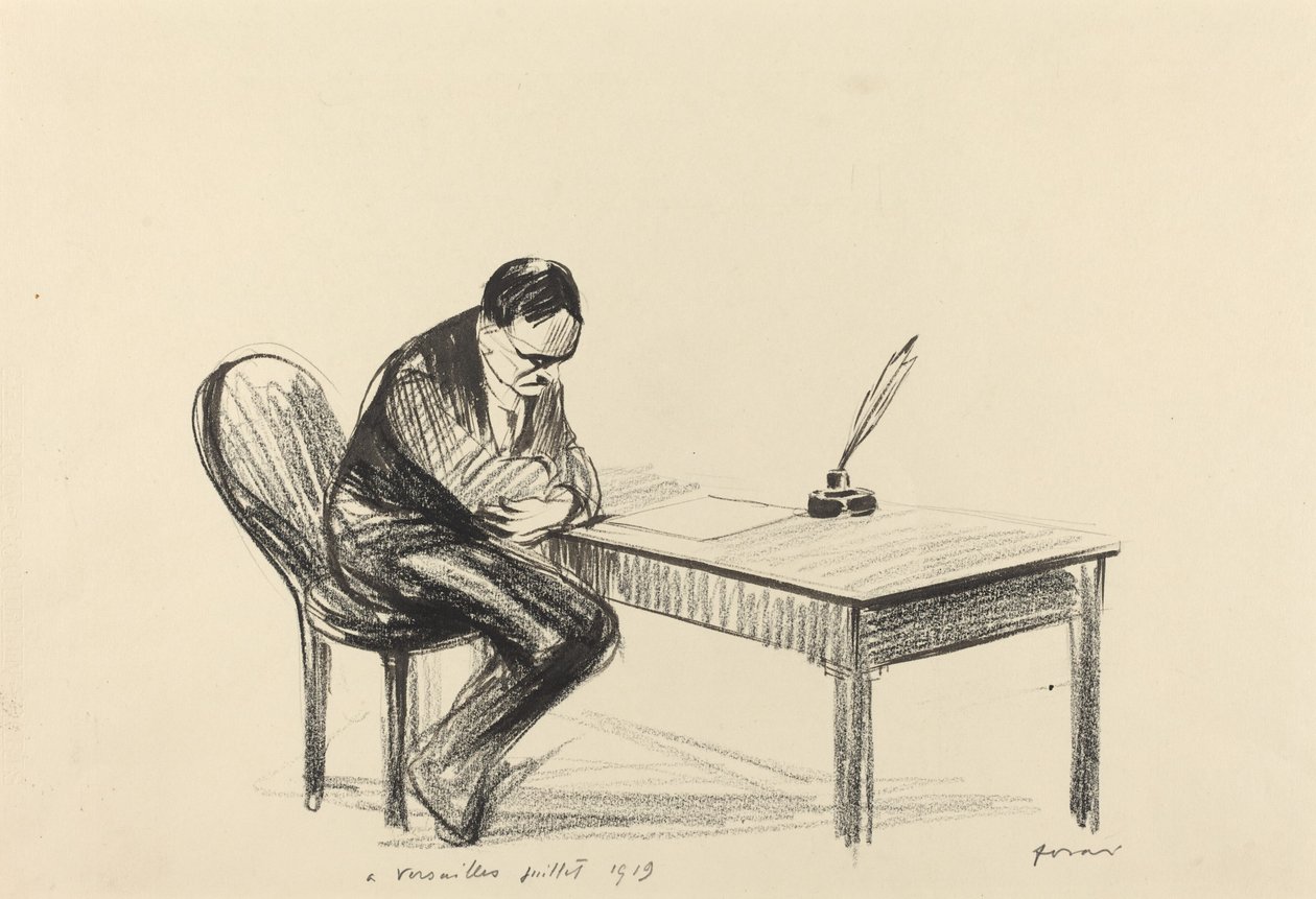 Ve Versailles července 1919, pravděpodobně 1919. od Jean Louis Forain
