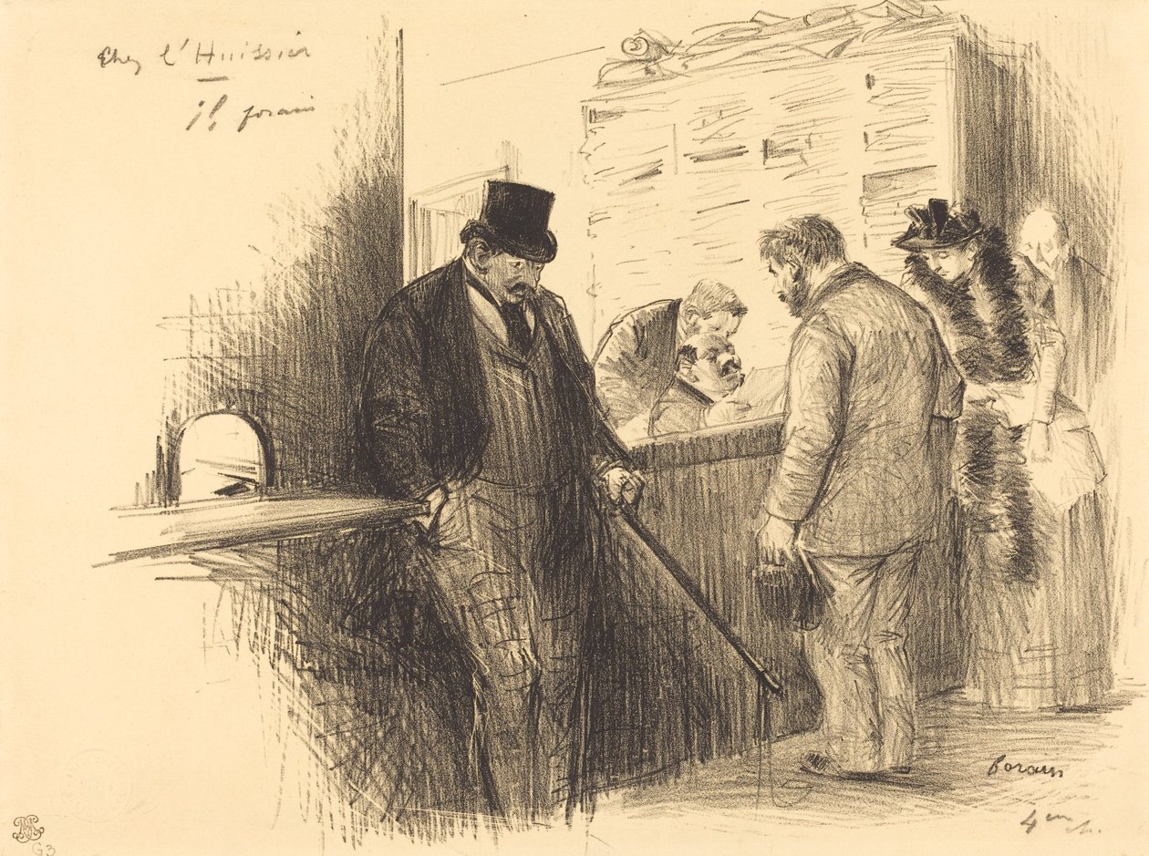 U soudního vykonavatele od Jean Louis Forain