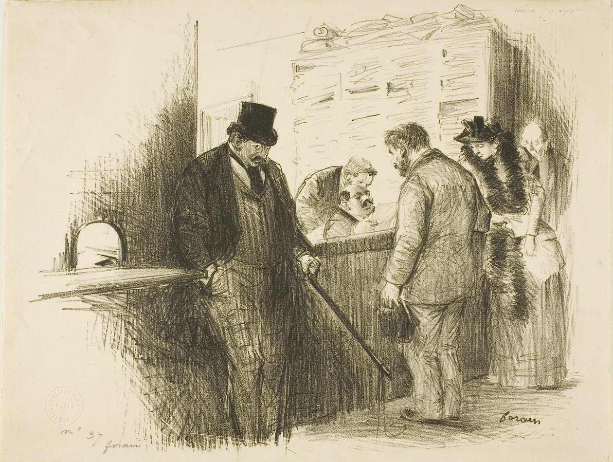 U soudního vykonavatele od Jean Louis Forain