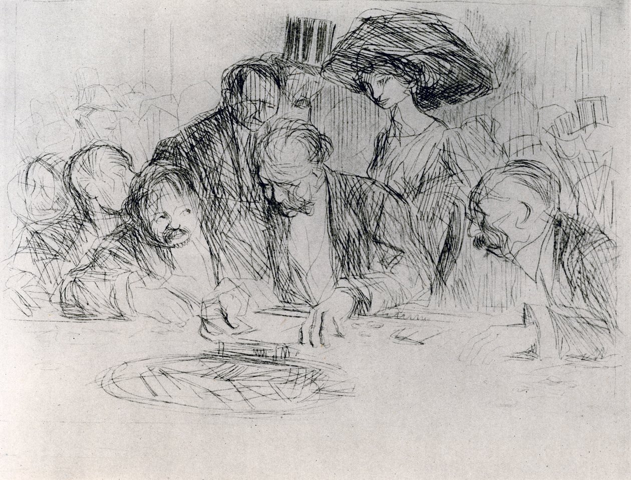U hazardního stolu, 1925. od Jean Louis Forain