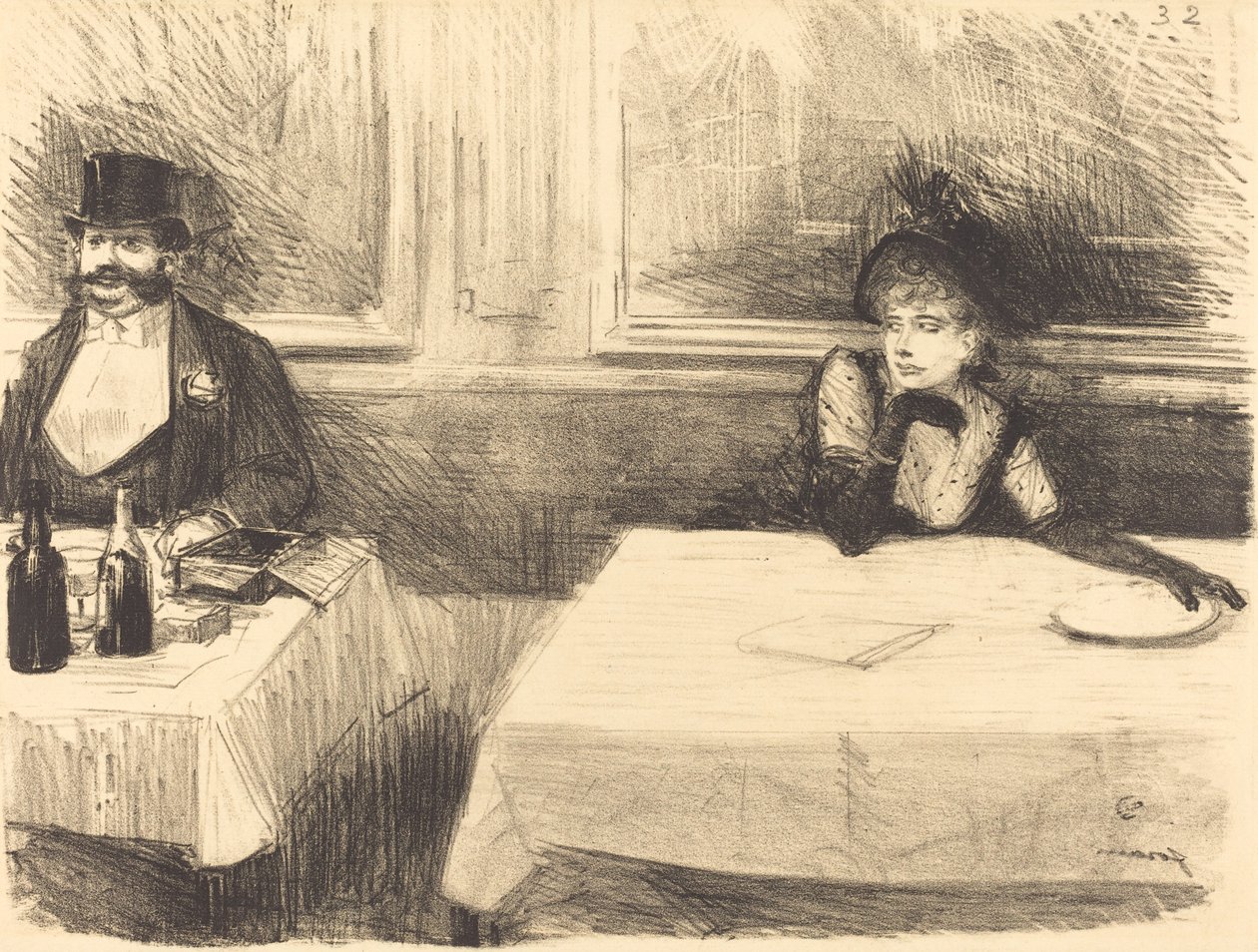 V restauraci od Jean Louis Forain