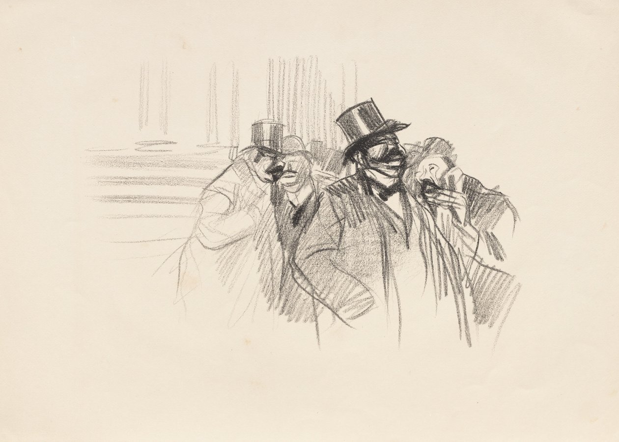 Na burze, kolem roku 1900 (litografie) od Jean Louis Forain