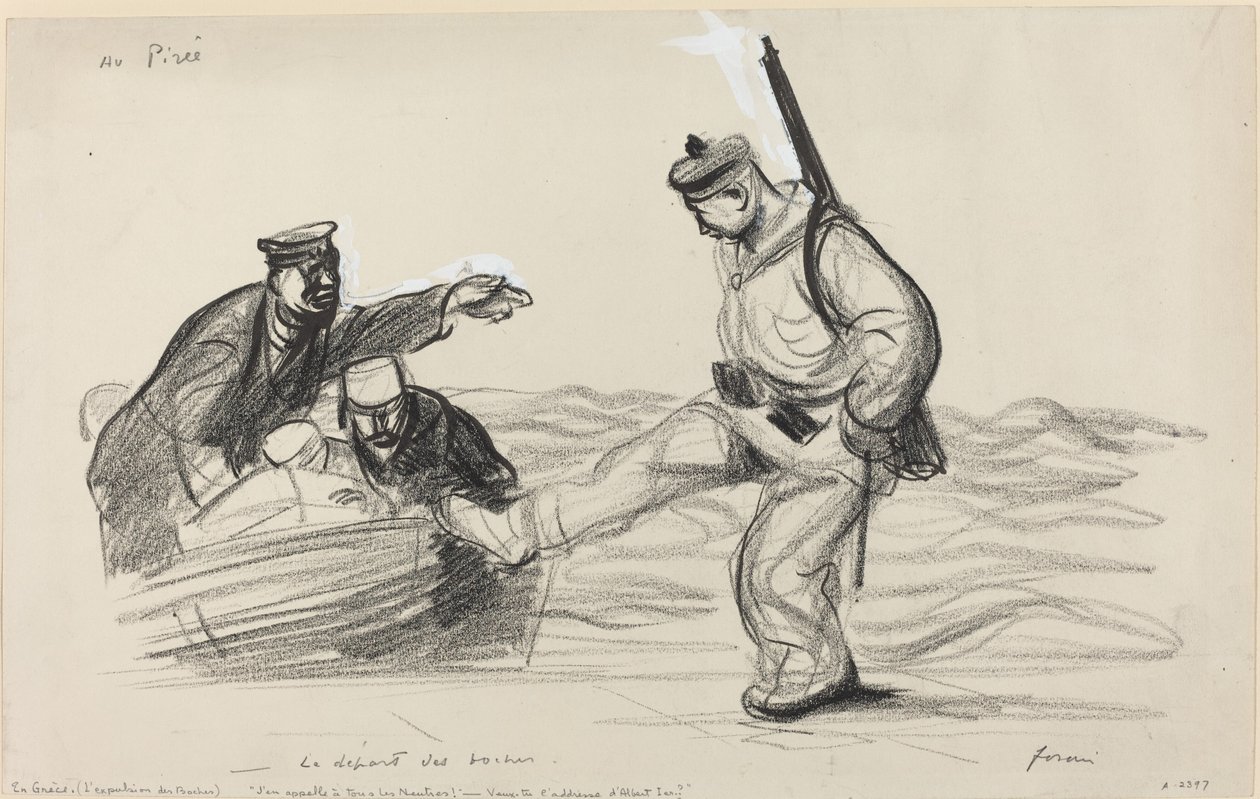 V Pireu. -Odchod Bochesů. od Jean Louis Forain