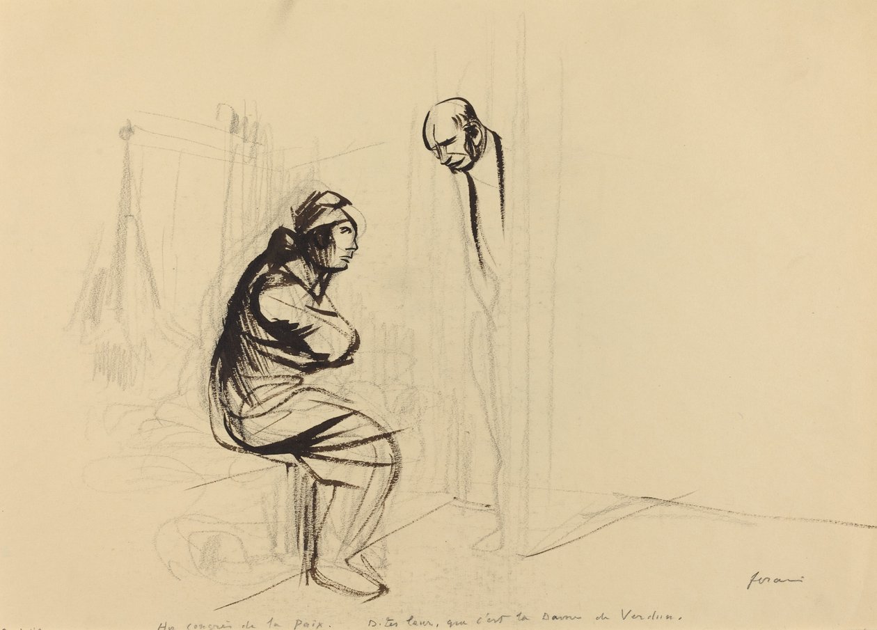Au congress de la Paix, c. 1919. od Jean Louis Forain